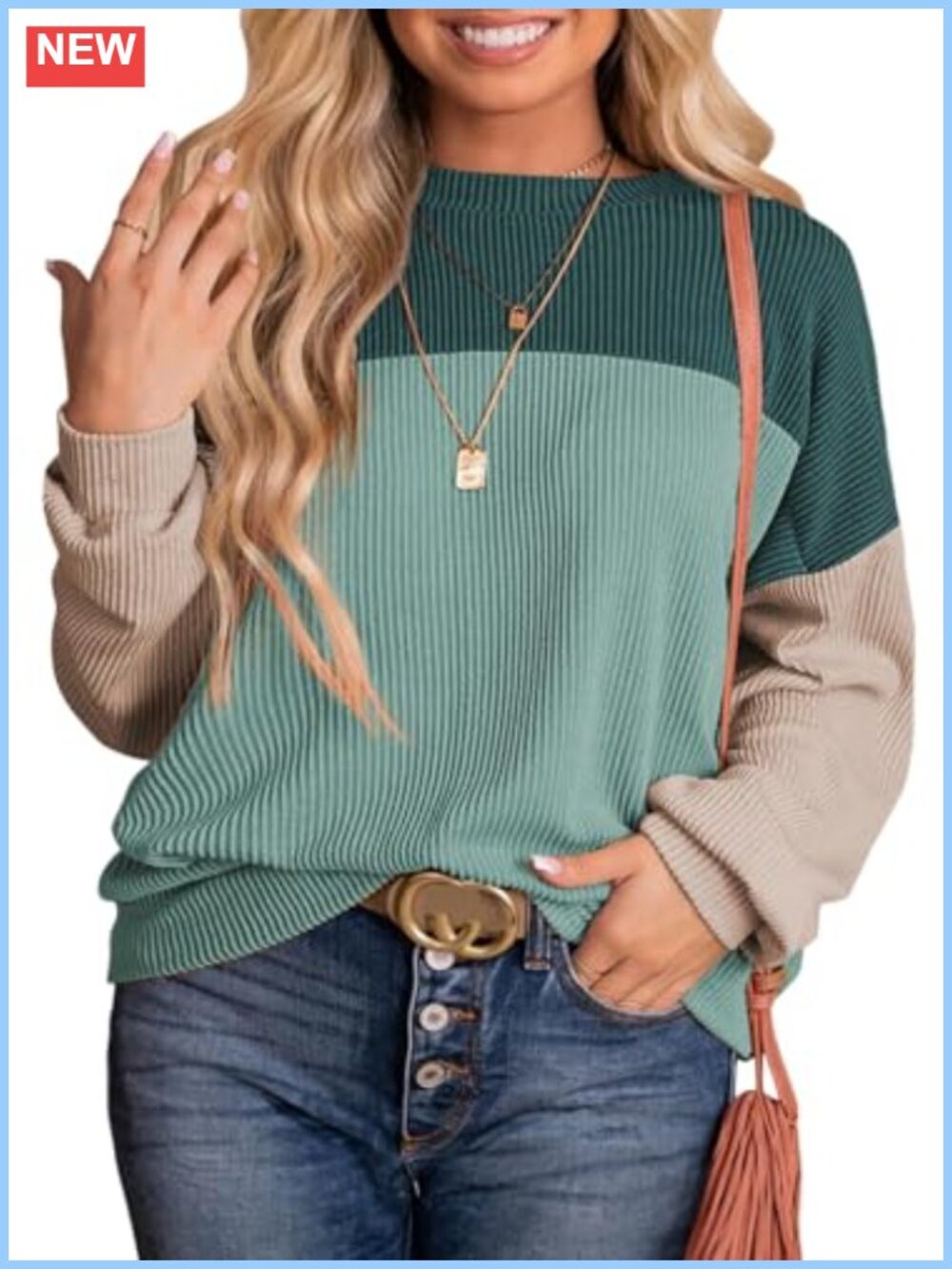 Plus Size Oversized Colorblock Sweatshirt Long Sleeve Crewneck